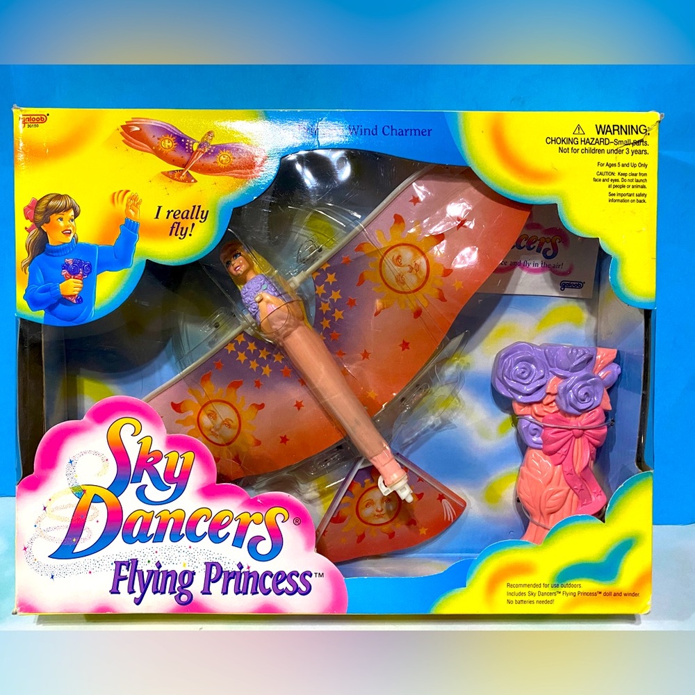 SKY DANCER VTG 1995 COLLECTIBLE FLYING PRINCESS WIND CHARMER IN ORIGINAL BOX